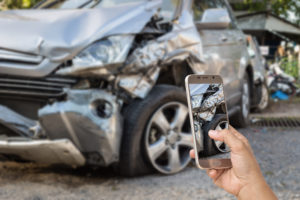 Photographing a car accident